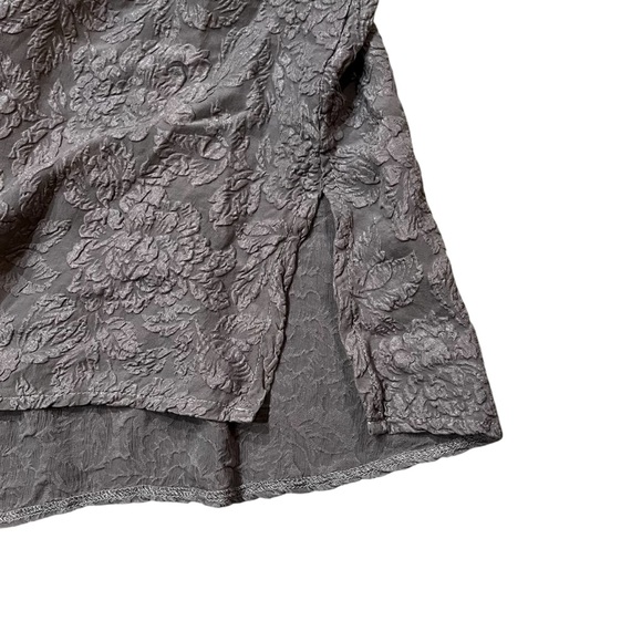 URU Women’s Shirt Purple Gray Country Textured Silk One Size Fits 14-18 - Picture 4 of 7